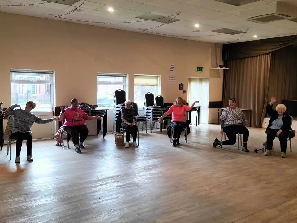Chair-based Bumba Dance SITness class at the Rosary Club